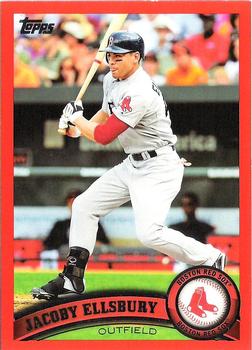 2011 Topps - Red Border #351 Jacoby Ellsbury Front