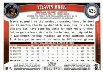 2011 Topps - Red Border #426 Travis Buck Back