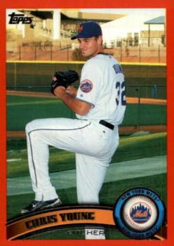 2011 Topps - Red Border #580 Chris Young Front