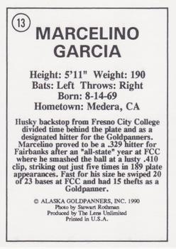 1990 Alaska Goldpanners #13 Marcelino Garcia Back