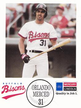 1990 Buffalo Bisons #NNO Orlando Merced Front