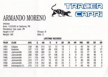 1990 Buffalo Bisons #NNO Armando Moreno Back