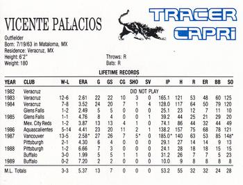1990 Buffalo Bisons #NNO Vicente Palacios Back