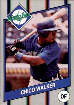 1990 Charlotte Knights #7 Chico Walker Front