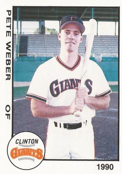 1990 Clinton Giants Update #U8 Pete Weber Front
