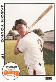 1990 Clinton Giants Update #U10 Jason Young Front