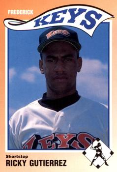 1990 SportsPrint Frederick Keys #18 Ricky Gutierrez Front