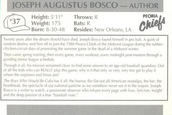 1990 Peoria Chiefs #37 Joseph Bosco Back