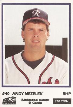 1990 Richmond Braves #16 Andy Nezelek Front
