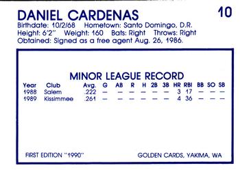 1990 Yakima Bears #10 Daniel Cardenas Back