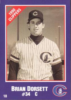 1990 Columbus Clippers Police #18 Brian Dorsett Front