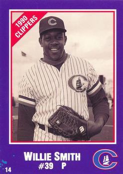 1990 Columbus Clippers Police #14 Willie Smith Front