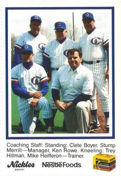 1990 Columbus Clippers #NNO Clete Boyer / Stump Merrill / Ken Rowe / Trey Hillman / Mike Heifferon Front