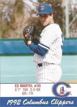 1992 Columbus Clippers Police #6 Ed Martel Front