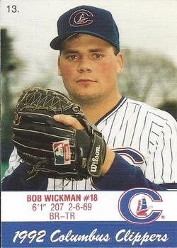 1992 Columbus Clippers Police #13 Bob Wickman Front