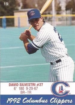 1992 Columbus Clippers Police #19 Dave Silvestri Front