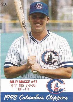 1992 Columbus Clippers Police #23 Billy Masse Front