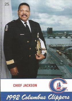1992 Columbus Clippers Police #25 Chief Jackson Front