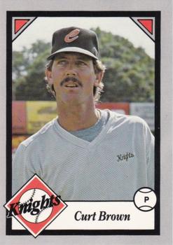 1988 Charlotte Knights #24 Curt Brown Front