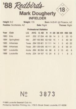 1988 Louisville Redbirds #18 Mark Dougherty Back