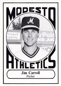 1988 Modesto A's #6 Jim Carroll Front