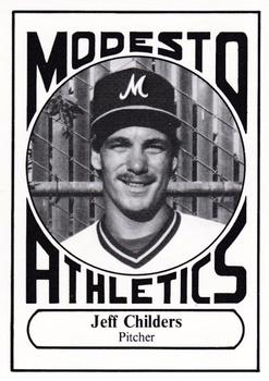 1988 Modesto A's #7 Jeff Childers Front
