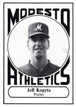 1988 Modesto A's #12 Jeff Kopyta Front