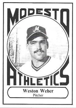 1988 Modesto A's #15 Weston Weber Front
