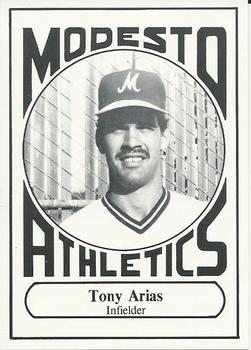 1988 Modesto A's #19 Tony Arias Front