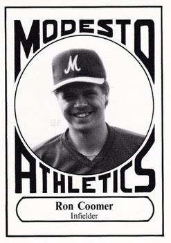 1988 Modesto A's #21 Ron Coomer Front