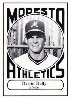 1988 Modesto A's #22 Darrin Duffy Front