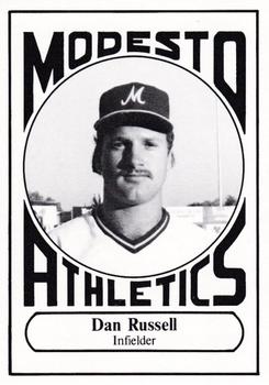 1988 Modesto A's #25 Dan Russell Front