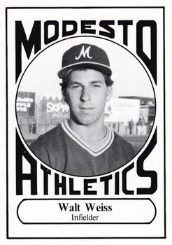 1988 Modesto A's #34 Walt Weiss Front