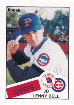 1988 Peoria Chiefs #NNO Lenny Bell Front