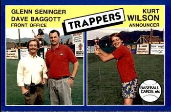 1988 Salt Lake Trappers #4 Glenn Seninger / Dave Baggott / Kurt Wilson Front