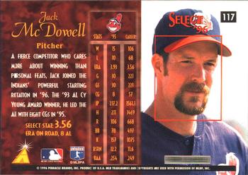 1996 Select #117 Jack McDowell Back