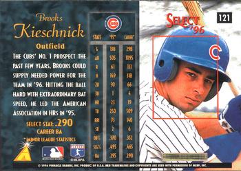 1996 Select #121 Brooks Kieschnick Back