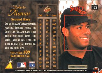 1996 Select #122 Roberto Alomar Back