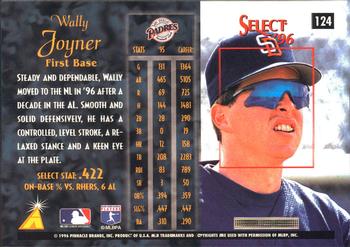 1996 Select #124 Wally Joyner Back