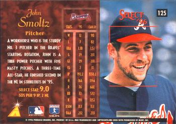 1996 Select #125 John Smoltz Back