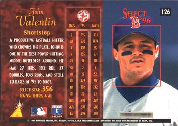 1996 Select #126 John Valentin Back