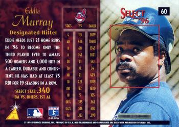 1996 Select #60 Eddie Murray Back