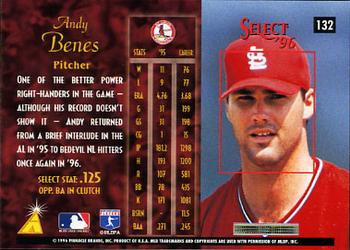 1996 Select #132 Andy Benes Back