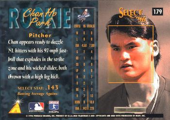 1996 Select #179 Chan Ho Park Back