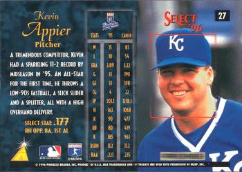 1996 Select #27 Kevin Appier Back