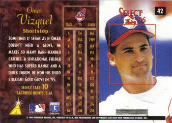 1996 Select #42 Omar Vizquel Back