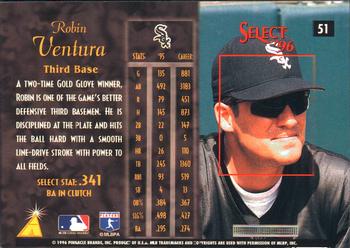 1996 Select #51 Robin Ventura Back