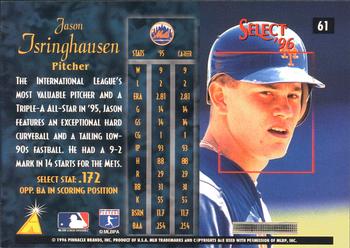 1996 Select #61 Jason Isringhausen Back