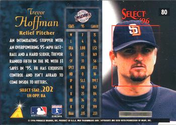 1996 Select #80 Trevor Hoffman Back