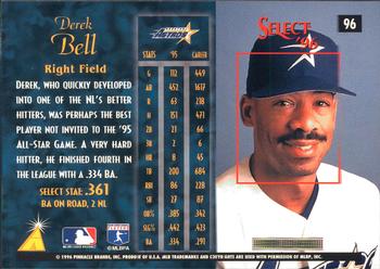1996 Select #96 Derek Bell Back